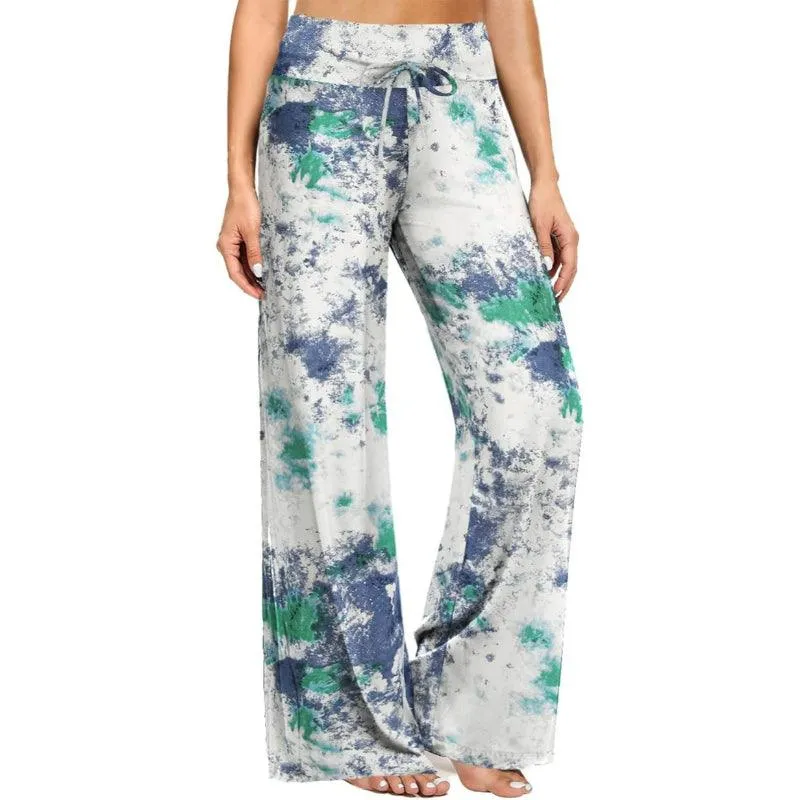 Abstract Patterned Pajama Pants | High-Waisted Comfort & Style