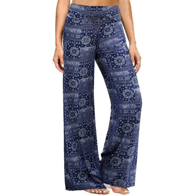 Abstract Patterned Pajama Pants | High-Waisted Comfort & Style