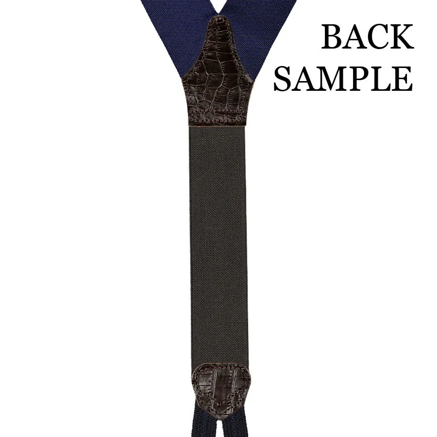 Barathea Braces - Navy / White I