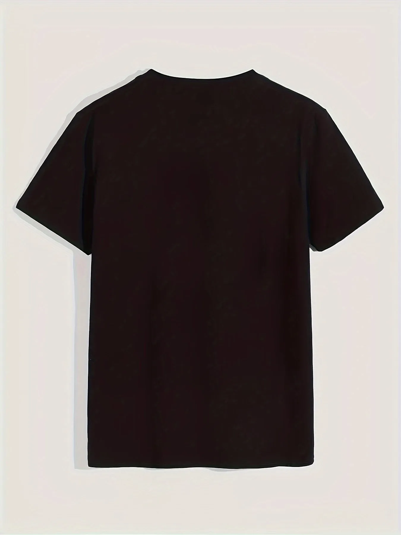 Eagle Printed T-shirt, Summer Men's Casual Street Style Elastic Round Neck T-shirt