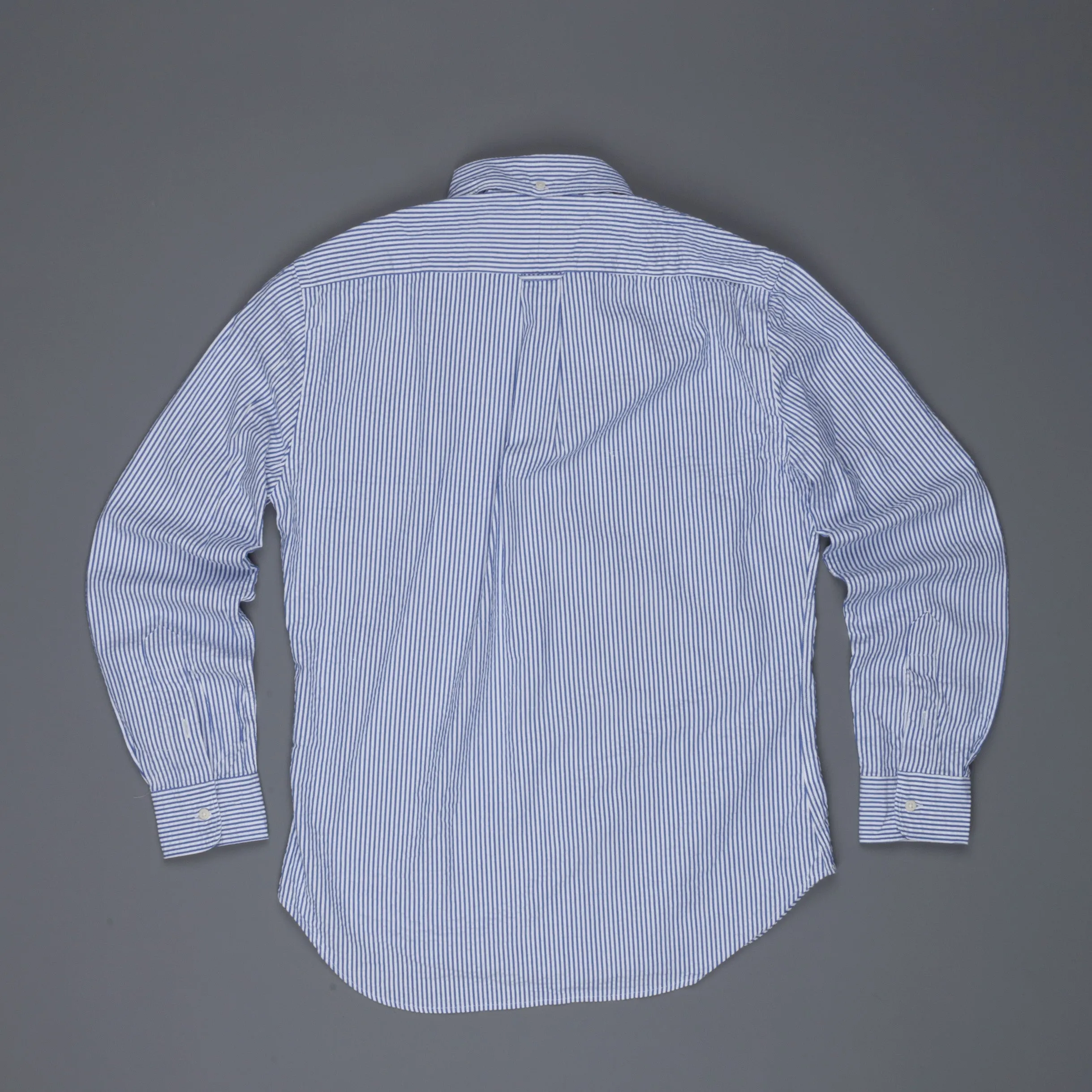 Gitman Vintage Button down shirt navy striped seersucker