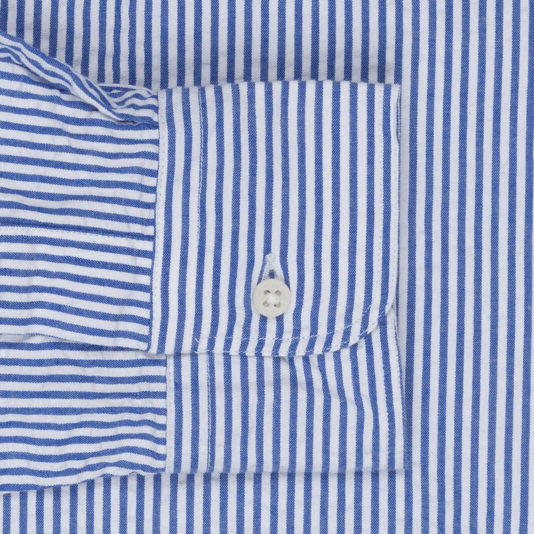 Gitman Vintage Button down shirt navy striped seersucker