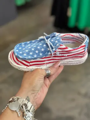 Kids/Youth Stars and Stripes Slip Ons