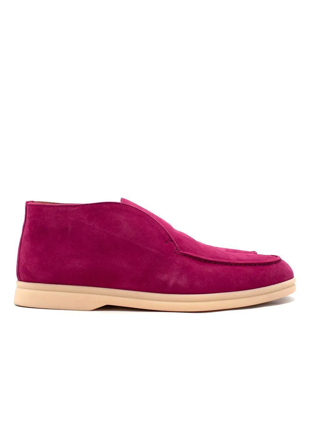 Loro Piana fuchsia suede leather Open Walk shoes moccasins Size 40 ladies