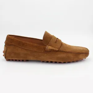 Men's Driver in Calf Leather Suede Sigaro Tan (CONU0460002)