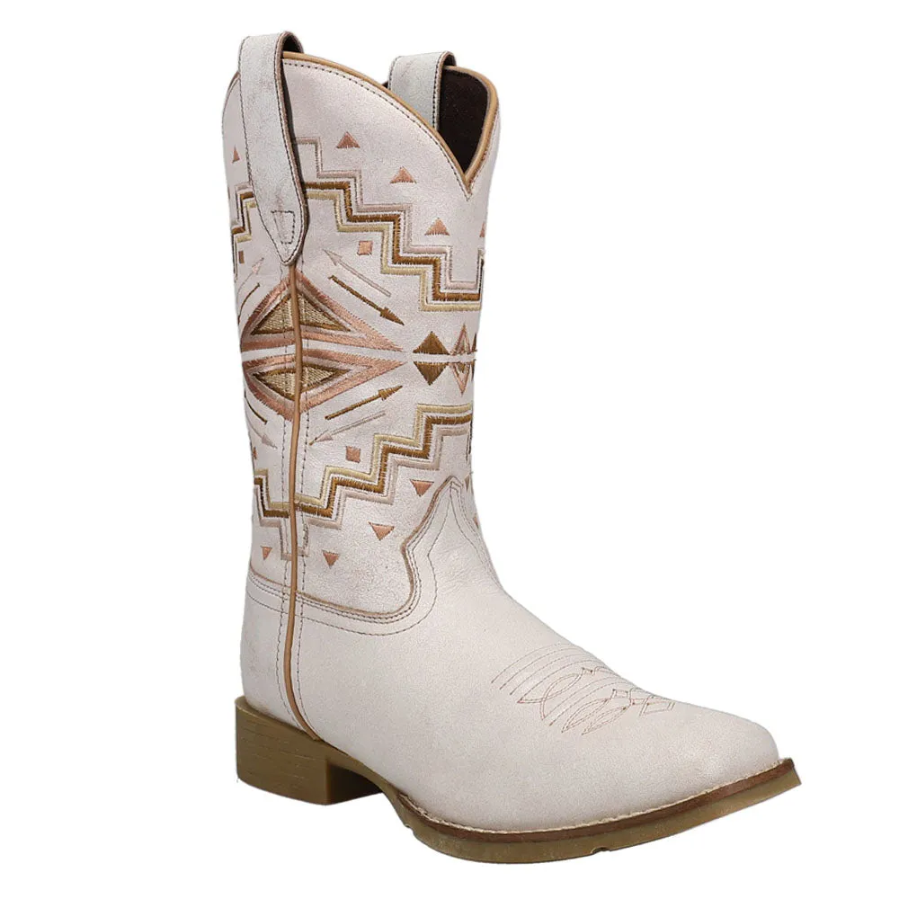 Monterey Aztec Southwest Square Toe Cowboy Boots